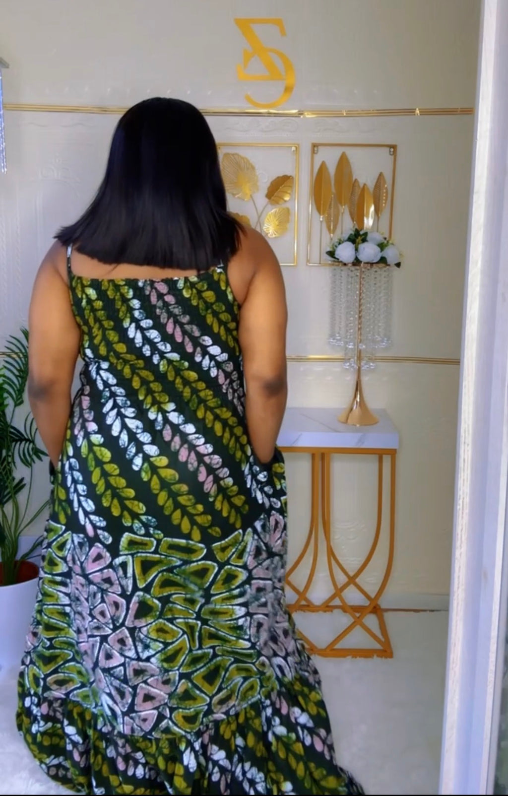 Smocked Ankara dress