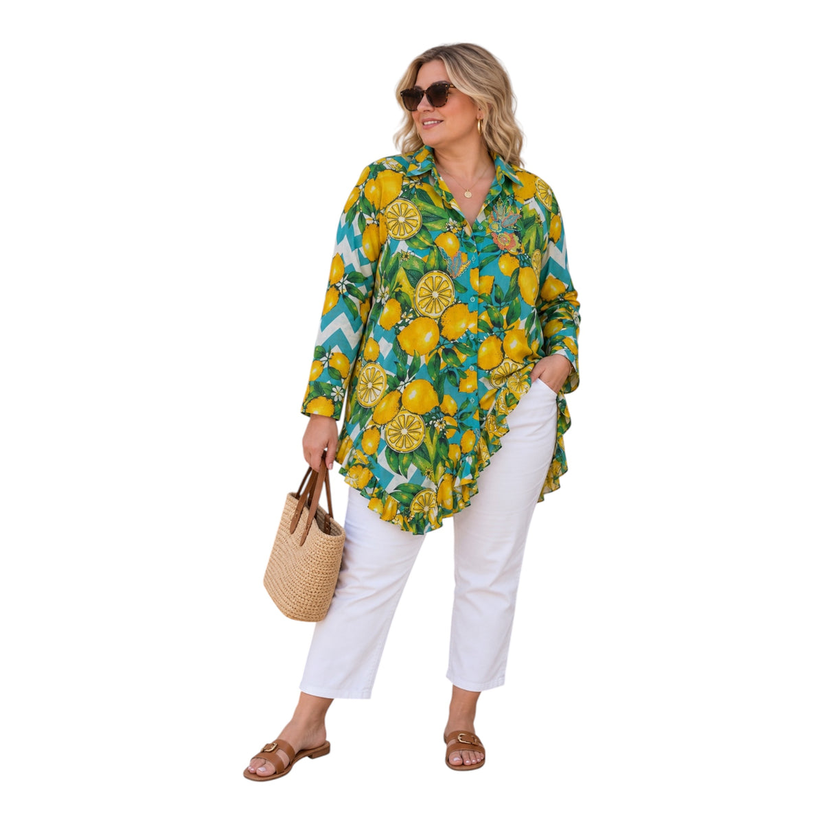 Lemon button down shirt