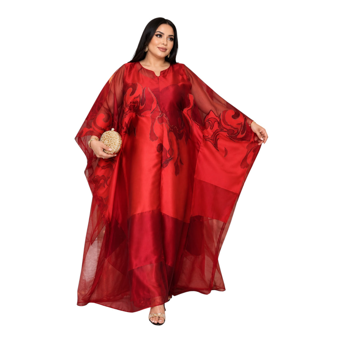 Exquisite Organza Satin boubou Kaftan
