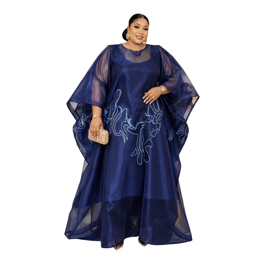 Exquisite Organza Satin boubou Kaftan