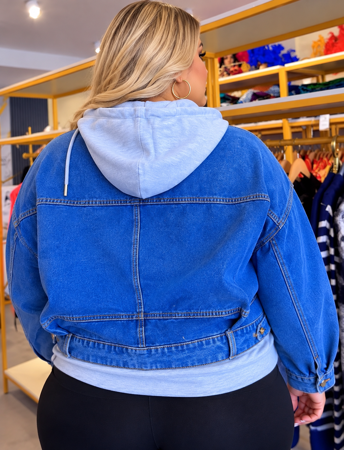 Quality Italian Denim hoodie jacket