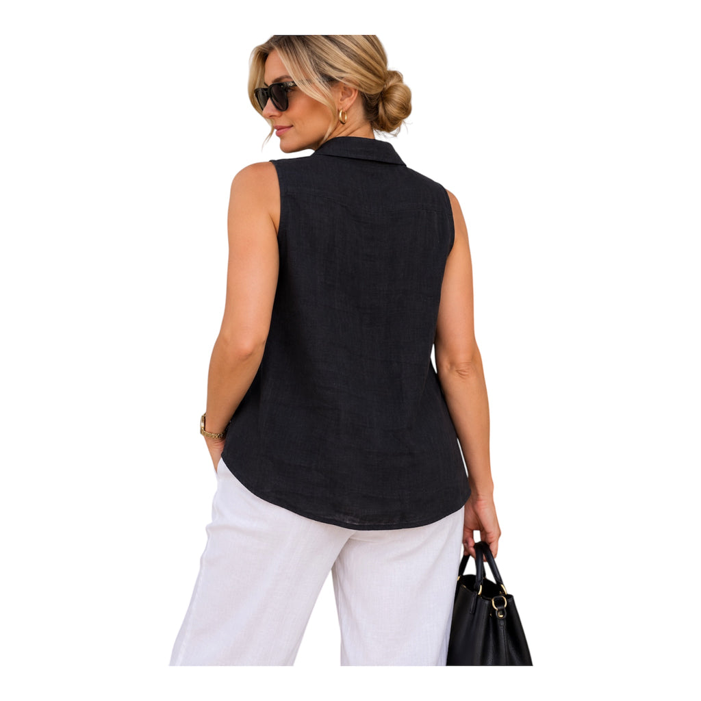 Pure Linen wrap Top for Women