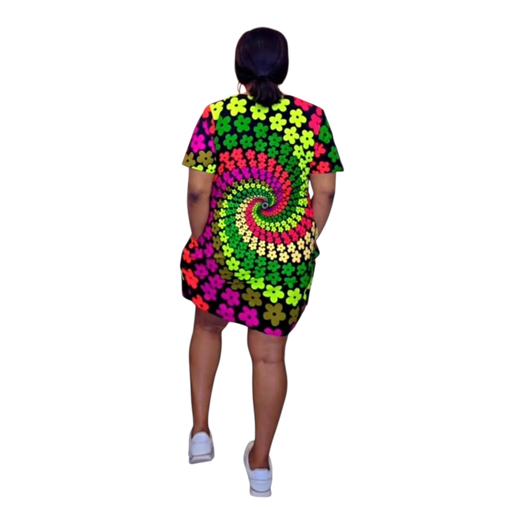 Fully lined coloured short dress