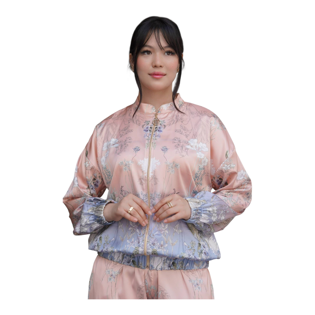 Elegant 3-piece women's set made of silky fabric
