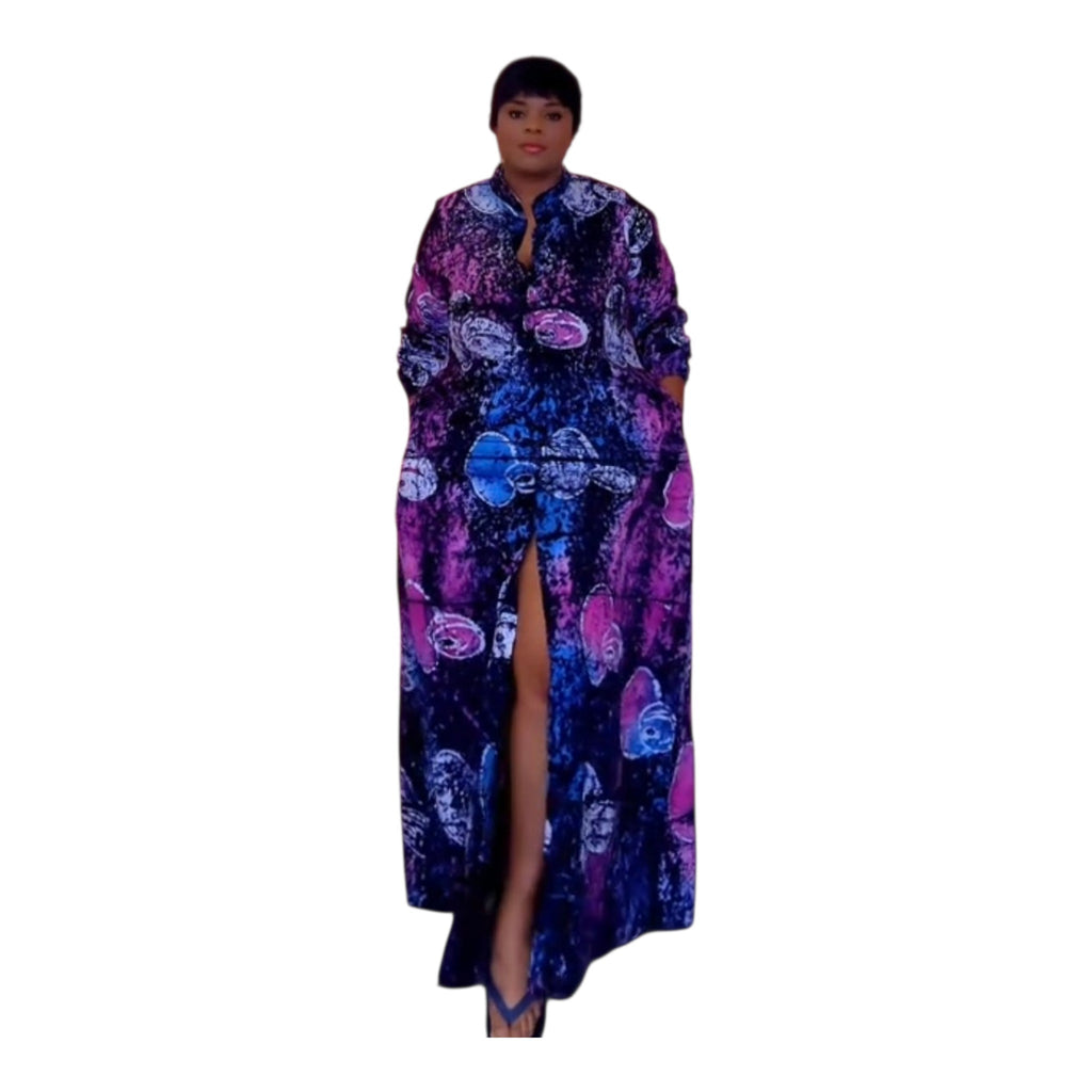 Long Batik Shirt dress